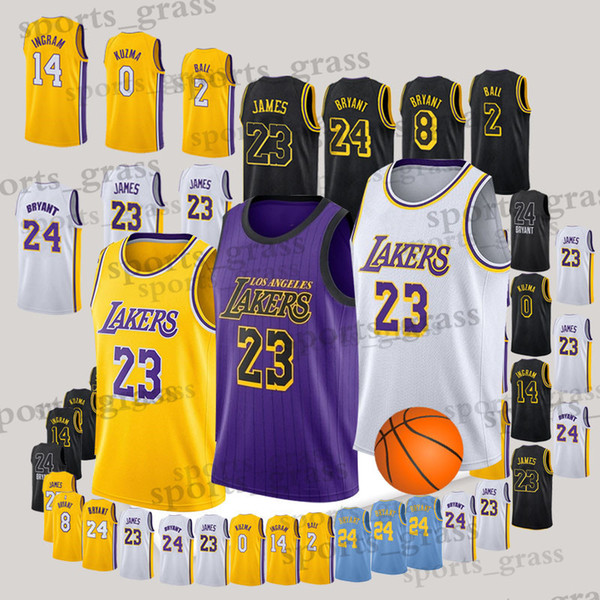 23 LeBron James jersey Los Angeles Kobe 24 Bryant Laker jerseys Brandon 14 Ingram Kyle 0 Kuzma Lonzo 2 Ball Basketball Jerseys