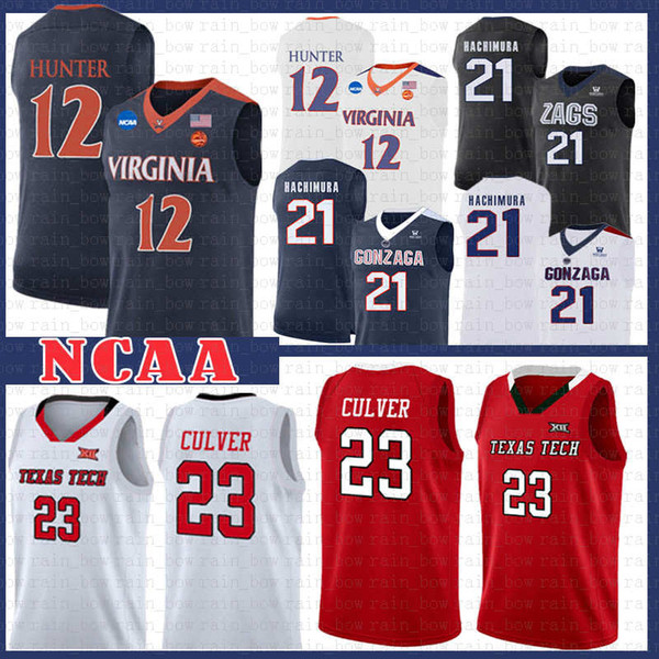 12 De'Andre Hunter Virginia Cavaliers College Ncaa Jersey 23 Jarrett Culver Texas Tech Red Raiders 21 Rui Hachimura Gonzaga Bulldogs mens