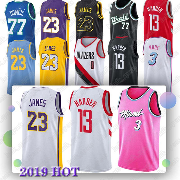 NCAA Arizona State College 13 Harden 23 James 3 Wade 0 Westbrook 33 Kobe High School Basketball Jerseys