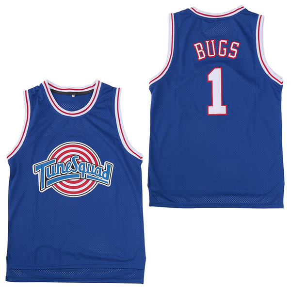 Space Jam Jersey Men's Movie Tune Squad 1 Bugs Bunny 2 Daffy Duck 1/3 Tweety 10 Lola Bunny TAZ Basketball Jerseys