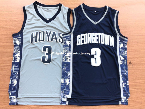 Wholesale Cheap Allen Iverson #3 Georgetown Hoyas Basketball Stitched Jersey S-2XL