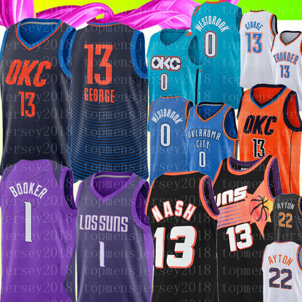 NCAA Paul 13 George Russell 0 westbrook Jersey University Devin 1 Booker Steve Retro Nash Basketball Jerseys