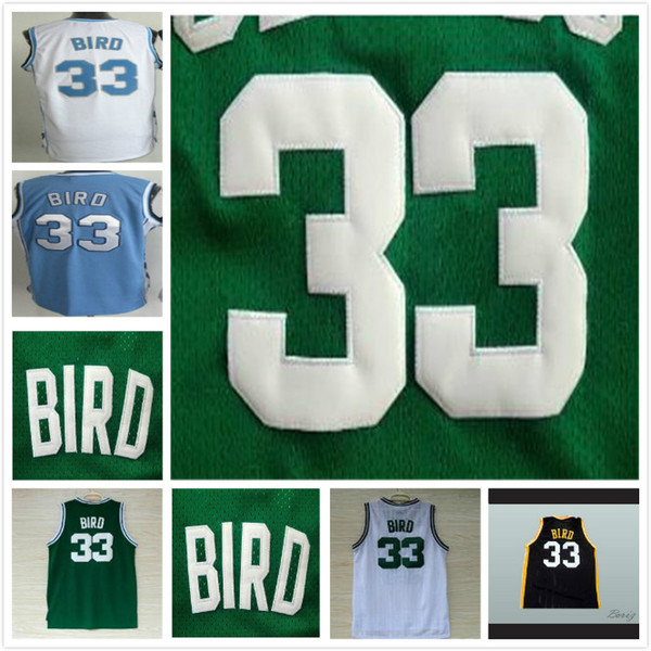 33 Larry Bird Mens 1992 USA Dream Team Jerseys Old Style Green White Indiana State Sycamores College Celtic Basketball Jerseys All Stiched