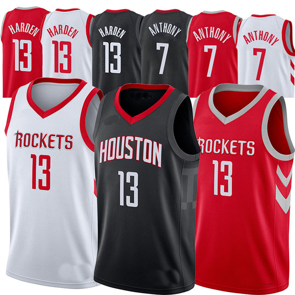 Houston 13 James Harden Rocket Jersey 3 Paul Rockets Jersey 13 James Harden 34 OLAJUWON Retro style basketball Jersey men cheap