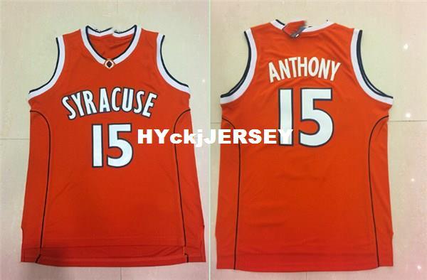 #15 Carmelo Anthony Syracuse Orange Basketball Jerseys Mens 100% Double Stitched Top Quality XS-6XL vest Jerseys NCAA