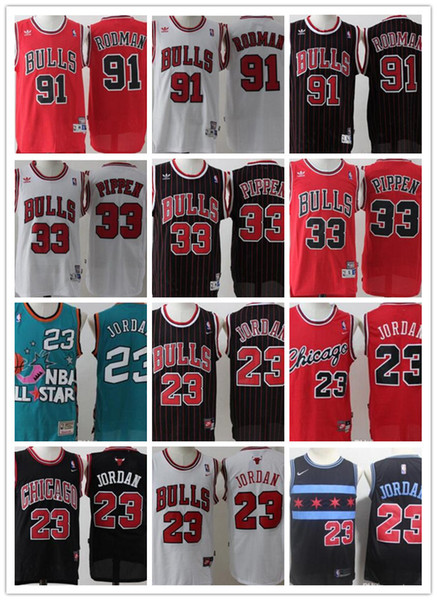 2019 Chicago Men/WOMEN/youth Scottie Bulls 33 Pippen 23 Michael Jr 91 Rodman basketball jersey Dennis free ship size s-xxl