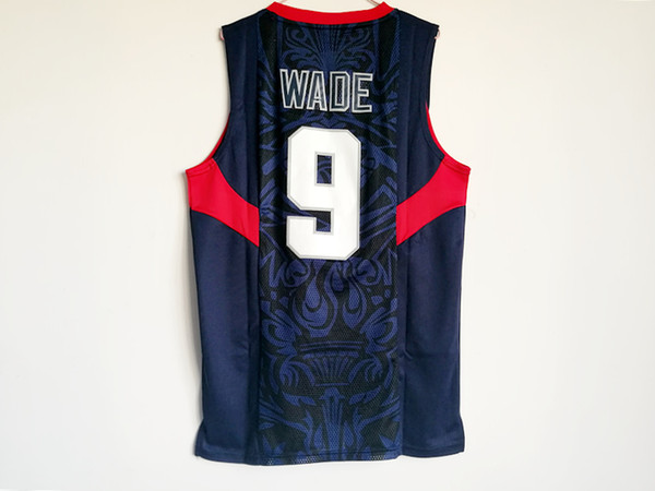 High Quality 15 Anthony Carmelo 9 Wade Dwyane 2008 Dream Team USA bei jing Games Basketball Jerseys Men Embroidery