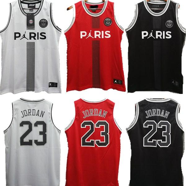 J PSG Paris Movie Jersey 23 Michael 10 NEYMAY JR 7 MBAPPE Paris Basketball Jerseys Black Wholesale Mix Order Fast Shipping