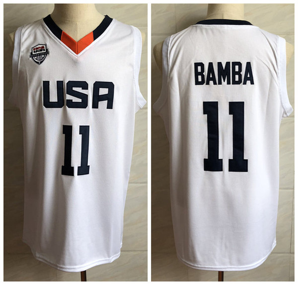 #11 Mohamed Mo Bamba Team USA White Retro Classic Basketball Jersey Mens Stitched Custom any Number and name Jerseys