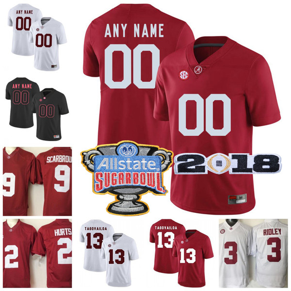 Custom NCAA Alabama Crimson Tide College Football Tagovailoa Ruggs III Jeudy Waddle Harris Gump D.Smith Any Name Number Men Youth Jerseys