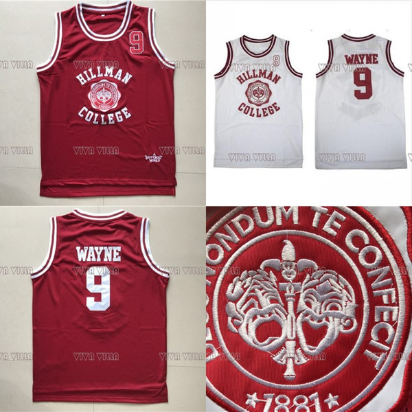 Wayne 9 Hillman College Theater Basketball Jersey All Stitched Men Movie Basketball Jerseys S-3XL Free Shipping