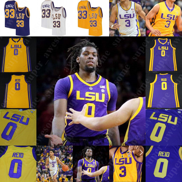 NCAA LSU Tigers Basketball Jerseys Tremont Waters Naz Reid Skylar Mays Javonte Smart Kavell Bigby-Williams Emmitt Williams Days Jersey White