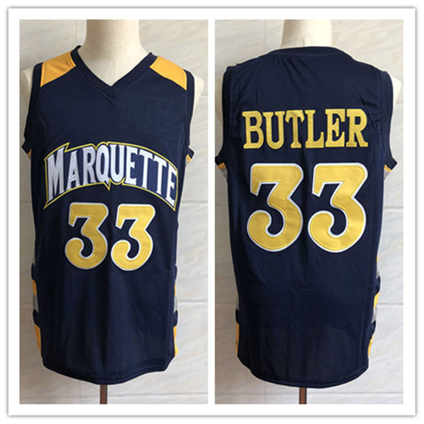 #33 Jimmy Butler Marquette Golden Eagles college 2016-17 Contenders Draft Picks Navy blue Basketball Jersey Mens Custom Number name Jerseys