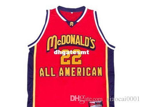 Cheap Mens CARMELO ANTHONY McDonald ALL AMERICAN JERSEY MCDONALD'S RED ANY SIZE XS - 5XL Retro Basketball Jerseys