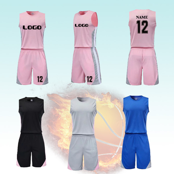 Basketball training kit wholesale! No brand and team logo style, processable name and number.