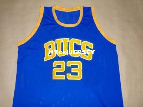 Cheap Mens MICHAEL LANEY HIGH SCHOOL JERSEY BUCS BLUE NEW ANY SIZE XS - 5XL Retro Basketball Jerseys NCAA College