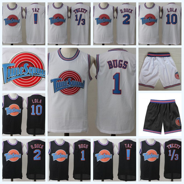 Tune Squad Space Jam Movie Basketabll Shorts 1 Bugs Bunny 2 Daffy Duck 1/3 Tweety Bird 10 Lola Bunny ! Taz Tune Squad Space Jam Jersey