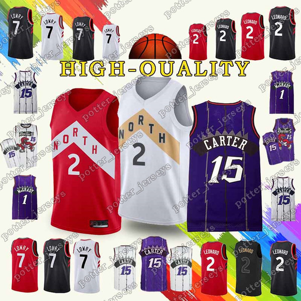 15 Carter jersey 43 Siakam Raptors jerseys 1 McGrady 2 Leonard 7 Lowry men Basketball Jerseys