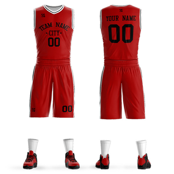 Wholesale Mens Youth Custom Design Your Sublimation School Basketball Uniform Quick Dry Jersey