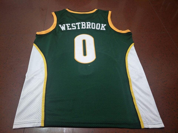 Men #0 Russell Westbrook jersey AUTHENTIC college Vintage jersey Size S-XXXL or custom any name or number jersey