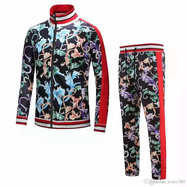 CC .G & High quality 18 brand designer men's jogging suit jellyfish print shark hoodie sweatshirt Slim sportswear men's jacket spo