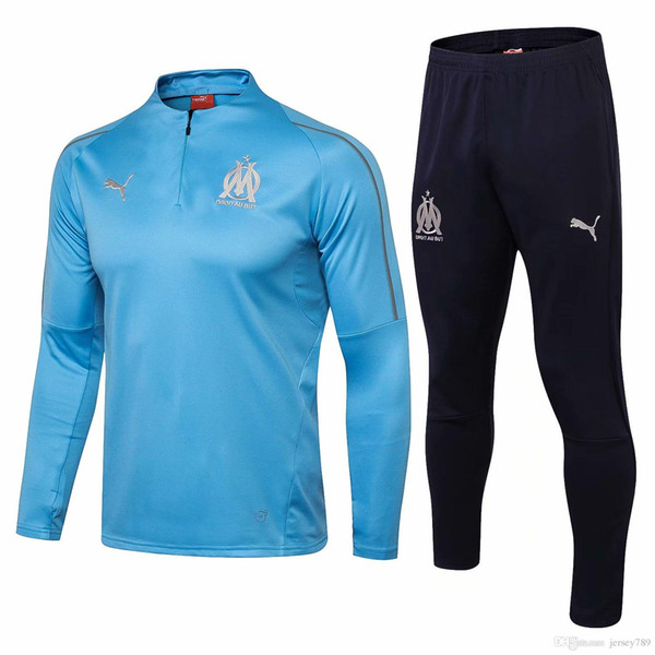 18 19 Olympique de Marseille soccer jacket training suit 2018-19 Marseille Maillot De Foot PAYET L.GUSTAVO THAUVIN jacket tracksuit masai BB