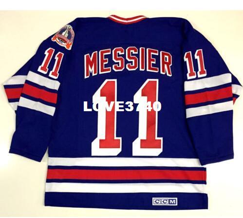 Mens #11 MARK MESSIER New York Rangers 1994 CCM Vintage RETRO Home Hockey Jersey or custom any name or number retro Jersey