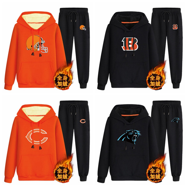 Cleveland Browns Ccinnati Bengals Chicago Bears Carolina Panthers black 70cotton 30%polyester Cashmere coordinates