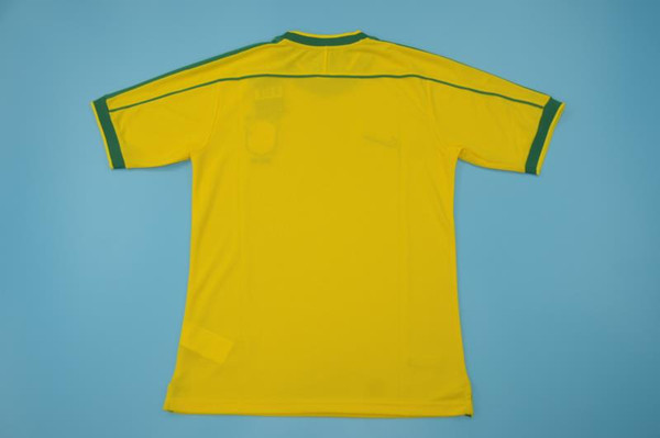 Final France World Cup 1998 Brasil Retro Jersey Shirt VINTAGE Jersey Shirt RONALDO#9 CARLOS#6 RIVALDO#10 Brasil World Cup Football Shirt