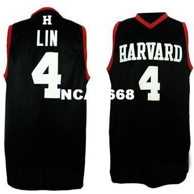 Men #4 Jeremy Lin University Jersey RETRO Men College Jersey Red,Black Stitched or custom any name or number jersey