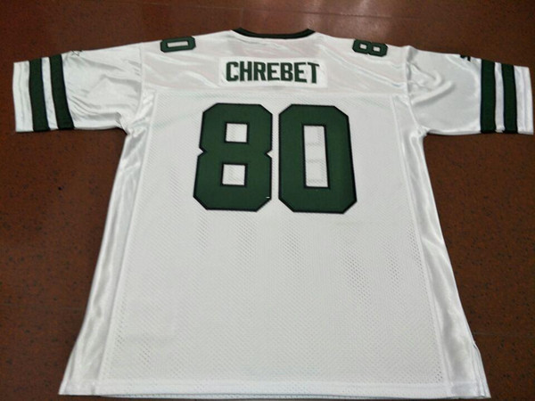 Men 1997 Wayne Chrebet #80 real Full embroidery College Jersey Size S-4XL or custom any name or number jersey