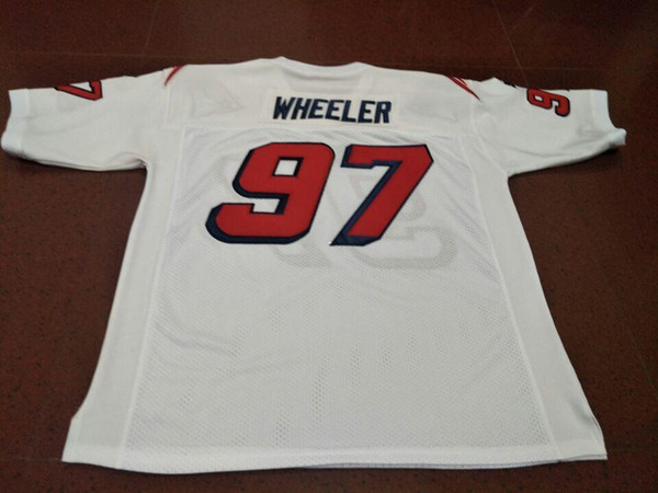 Men Custom #97 MARK WHEELER Game Worn RETRO Jersey With Team Men College Jersey Size S-4XL or custom any name or number jersey