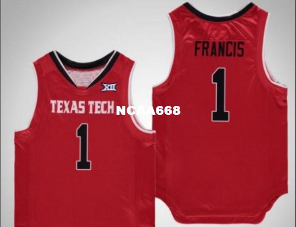 Men Texas Tech Red Raiders Brandone Francis #1 college Jersey SIZE S-4XL Personalized or custom any name or number jersey