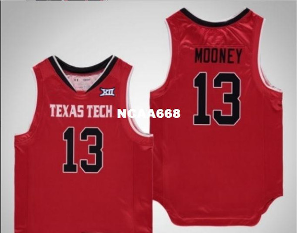 Men Texas Tech Red Raiders Matt Mooney #13 college Jersey SIZE S-4XL Personalized or custom any name or number jersey