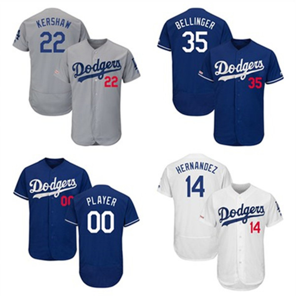 Mens Custom LA Dodgers jersey Cody Bellinger Corey Seager Enrique Hernandez Clayton Kershaw Baseball Jerseys