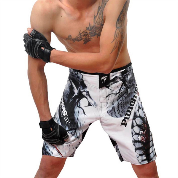 MMA shorts boxing shorts bad boy mma Muay Thai kick Boxing pants Trunks boxe thai pantalon boxeo kick boxing M -XXXL White