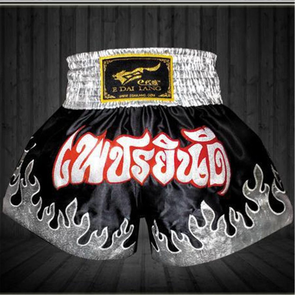 2015 New Brand Boxing Shorts Trunks Mens Sports Clothes Fighting Competition Muay Thai Sanda Fighting Shorts Top Quality