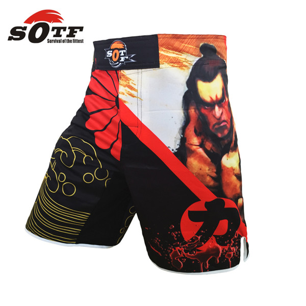 Sotf Mma Men's Breathable And Comfortable Sports Style Muay Thai Boxing Shorts Kickboxing Short Muay Thai Mma Fight Boxeo Cheap