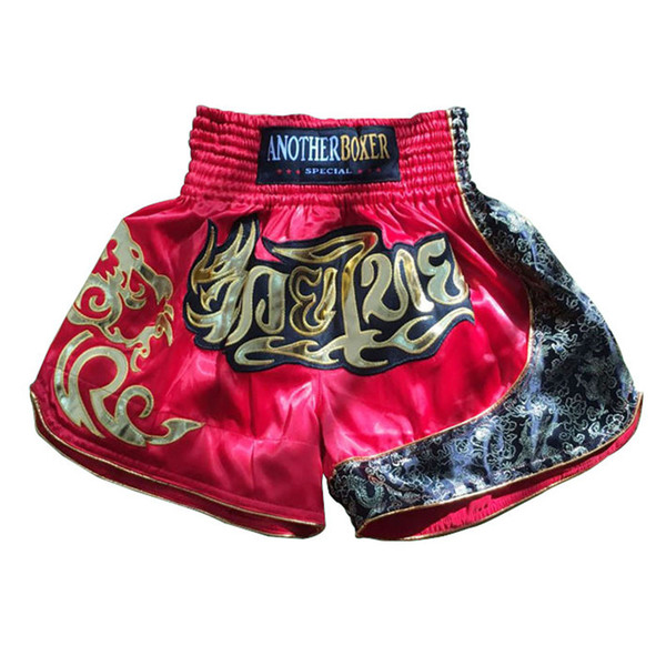 2018 New Men's Printing Boxing Shorts Fight Training Sanda Muay Thai Martial arts Comprehensive MMA Gym PU kickboxing Shorts