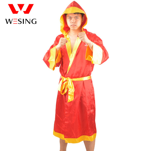 wesing men's boxing robes soft boxing cloak kick women clothing muay thai uniforms