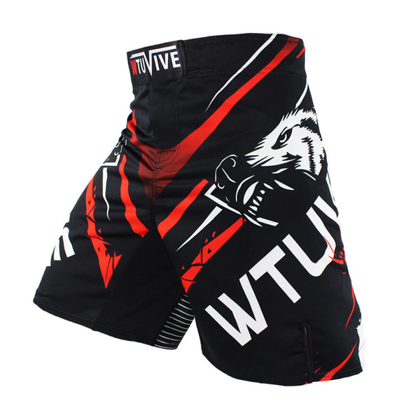 2018 New MMA Boxing Fight Shorts Printing Muay Thai Gym Training Pant Fight Grappling Short Free Combat Boxing Trunks