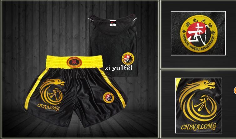 Muay Thai Pants boxing shorts Embroidered Satin Boxing Pants trousers shorts Sanda fight Training suit boxing sanda clothes