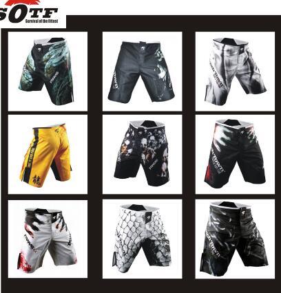 Sotf 2015 New Mma Boxing Shorts Mens Mma Muay Thai Boxing Fight Shorts Mixed Martial Arts Sport Trunks Muay Pants Free Shopping