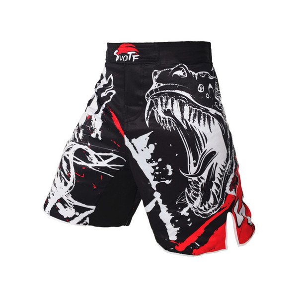 Crocodile Ink Style Domineering Screaming MMA Fitness Breathable Shorts Fight Boxing Tiger Muay Thai Cheap Mma Shorts Boxeo