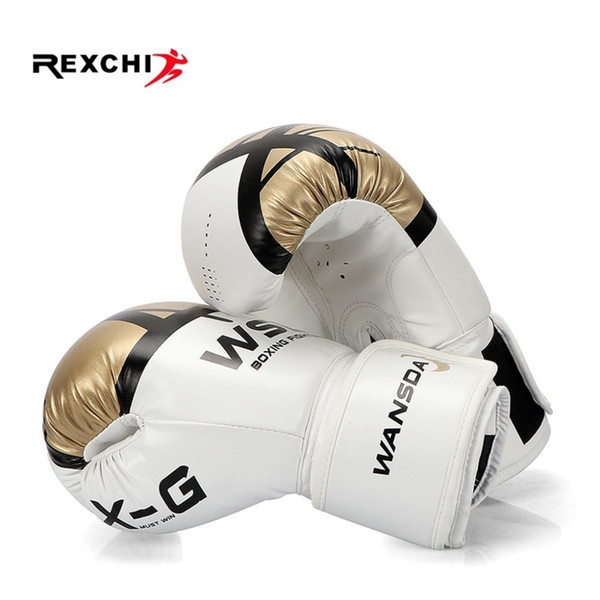 Rexchi Kick Boxing Gloves For Men Women Pu Karate Muay Thai Guantes De Boxeo Free Fight Mma Sanda Training Adults Kids Equipment C19040401