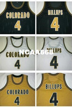 #4 Chauncey Billups basketball jersey Black White Beige Colorado Buffaloes Or customize any number Men Stitched Jersey