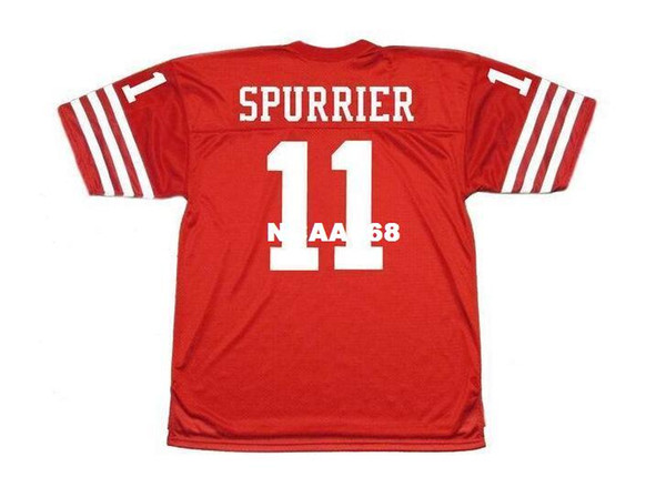 Men #11 STEVE SPURRIER 1973 Sewn Stitched RETRO JERSEY Full embroidery Jersey Size S-4XL or custom any name or number jersey