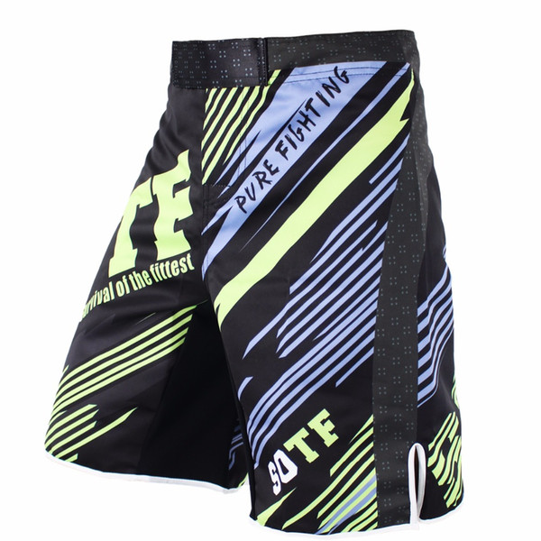 Suotf Mma Black White Breathable Fitness Exercise Shorts Tiger Muay Thai Boxing Shorts Kickboxing Short Mma Pretorian Muaythai