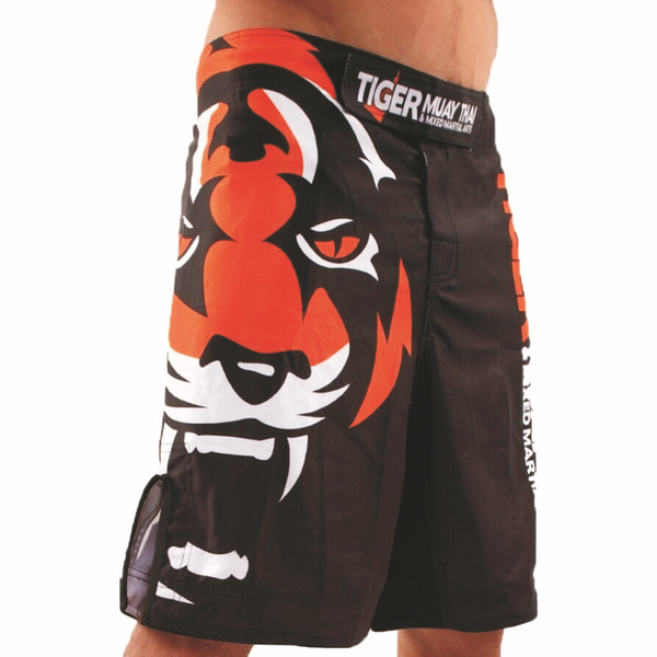 2018 Men's Tiger Muay Thai MMA Shorts Combat Sports Boxing Pants Muay Thai Boxing Shorts Kick Shorts Boxing Pants