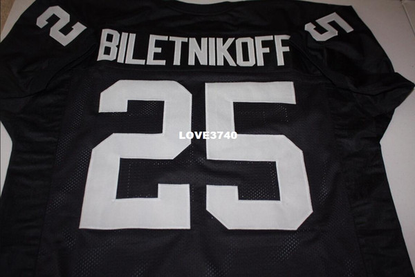 Men Fred Biletnikoff #25 Sewn Stitched Home RETRO JERSEY Full embroidery Jersey Size S-4XL or custom any name or number jersey